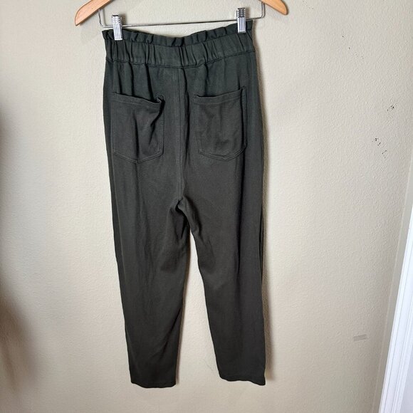 ZARA Paperback Waist Olive Green Trousers Pants Slacks Size XS Stretch - Picture 5 of 8